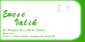 emese valik business card